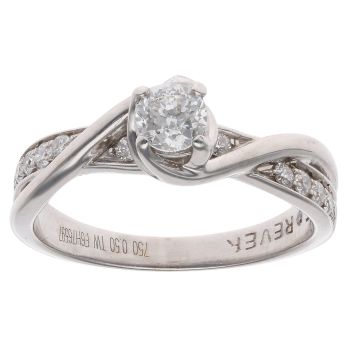 18ct White Gold 0.50ct Brilliant Cut Diamond Solitaire Ring