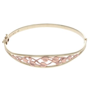9ct Yellow and Rose Gold Tree Of Life Clogau Bangle
