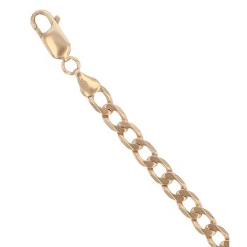 9ct Yellow Gold Curb Bracelet 8"