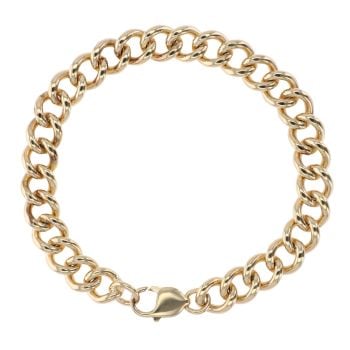 9ct Yellow Gold Curb Bracelet 8.5"
