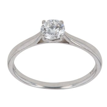 9ct White Gold 0.50ct Brilliant Cut Lab Grown Diamond Solitaire Ring