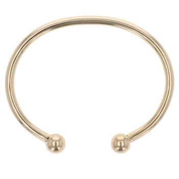 9ct Yellow Gold Plain Torque Bangle