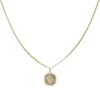 18ct Yellow Gold Lion Pendant and Chain 20"
