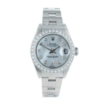 Rolex Custom Oyster Perpetual Date Pre Owned Watch Ref 79160
