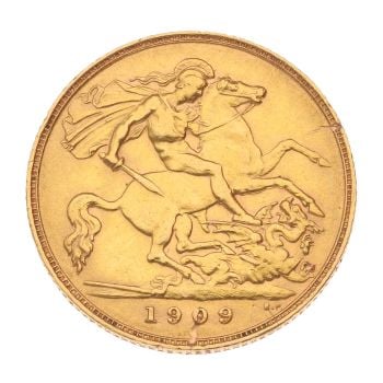 1909 Edward VII Half Sovereign Coin