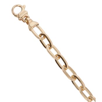 9ct Yellow Gold Oval Belcher Bracelet 7.5"