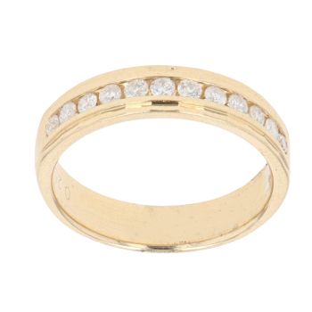 18ct Yellow Gold 0.25ct Brilliant Cut Diamond Half Eternity Ring