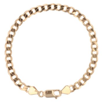 9ct Yellow Gold Curb Bracelet 7.5"