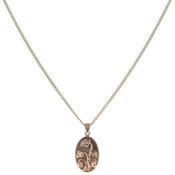 9ct Yellow and Rose Gold Flower Clogau Pendant and Chain 16"