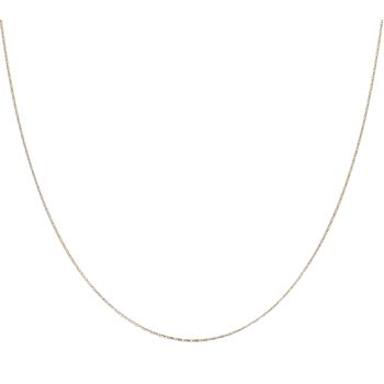 22ct Yellow and White Gold Pipe Chain 18"