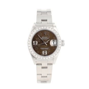 Rolex Custom Oyster Perpetual Date Pre Owned Watch Ref 69160