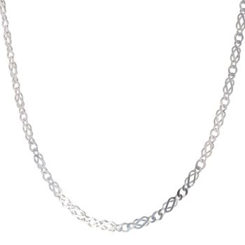 9ct White Gold Celtic Chain 18"