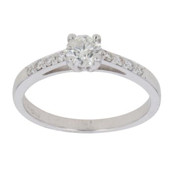 18ct White Gold 0.50ct Brilliant Cut Diamond Solitaire Ring