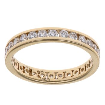 18ct Yellow Gold 0.85ct Brilliant Cut Diamond Full Eternity Ring
