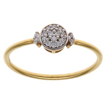 22ct Yellow Gold Cubic Zirconia Cluster Ring