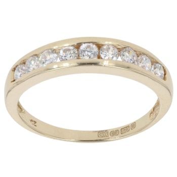 9ct Yellow Gold Cubic Zirconia Eternity Ring