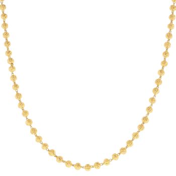 22ct Yellow Gold Embossed Knitted Bead Chain 24"