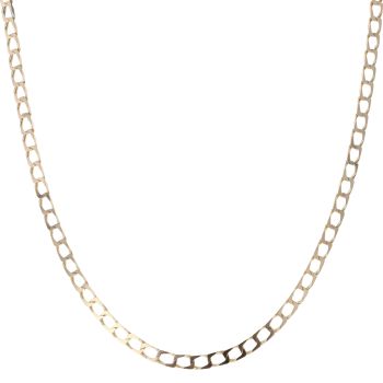 9ct Yellow Gold Square Curb Chain 18"