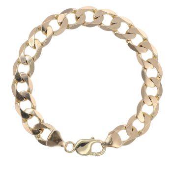 9ct Yellow Gold Curb Bracelet 9"