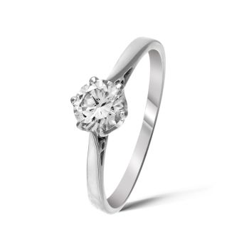 18ct White Gold 1.00ct Brilliant Cut Diamond Solitaire Ring