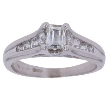 18ct White Gold 1.01ct Millennium and Brilliant Cut Solitaire Ring