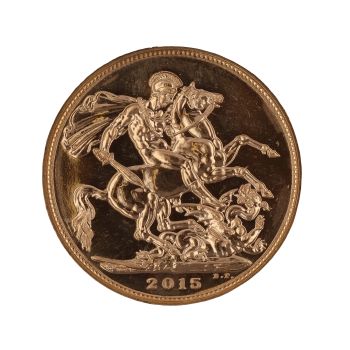 2015 Elizabeth II Fifth Portrait UK Full Sovereign Coin