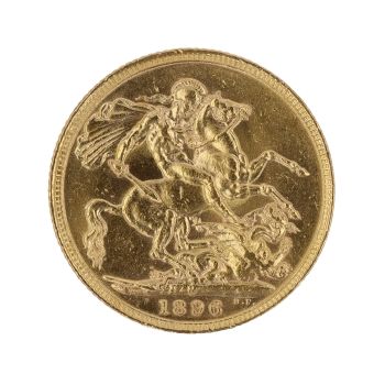 1896 Victoria Old Head Australia Full Sovereign Coin