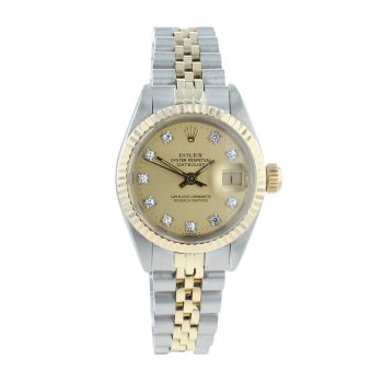 Rolex Custom Datejust Pre Owned Watch Ref 6917