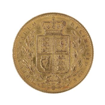 1864 Victoria Young Head UK Full Sovereign Coin