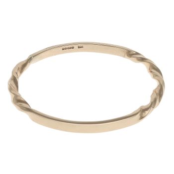 9ct Yellow Gold Plain Twist Bangle