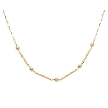 9ct Yellow Gold Ball and Bar Chain 18"