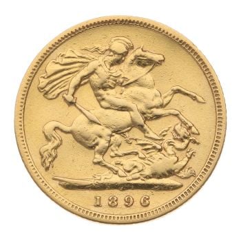 1896 Victoria Half Sovereign Coin