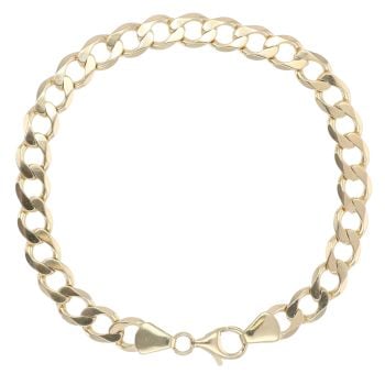 9ct Yellow Gold Curb Bracelet 8"