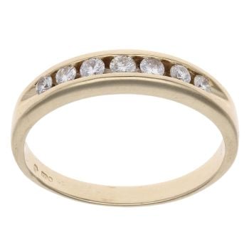 9ct Yellow Gold 0.30ct Brilliant Cut Diamond Half Eternity Ring