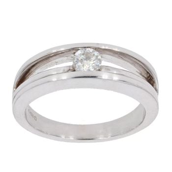 9ct White Gold 0.26cts Diamond Solitaire Ring by Anya Belle