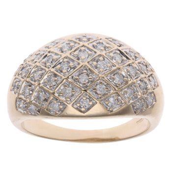 9ct Yellow Gold 0.35ct Brilliant Cut Diamond Cluster Ring