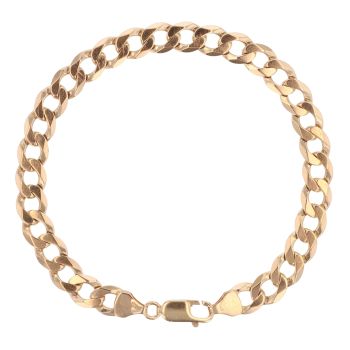 9ct Yellow Gold Curb Bracelet 8.5"