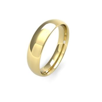 9ct Yellow Gold 5mm Traditional Court Wedding Band