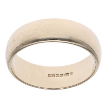 9ct Yellow Gold Wedding Band 6mm