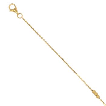 22ct Yellow Gold Bead Trilogy Bracelet 7"