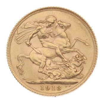 1913 George V Full Sovereign Coin