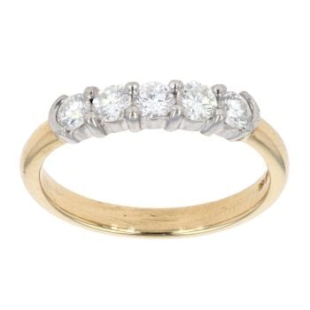 18ct Yellow Gold 5 Stone 0.50ct Diamond Ring