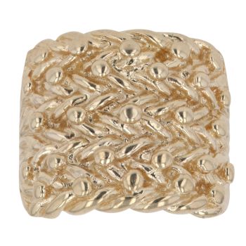 9ct Yellow Gold Five Row Keeper Ring