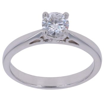 Platinum 0.70ct Brilliant Cut Lab Grown Diamond Solitaire Ring
