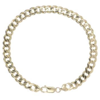 9ct Yellow Gold Curb Bracelet 8.5"