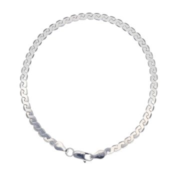 Silver DC Serpentine Bracelet Bracelet 7.5"