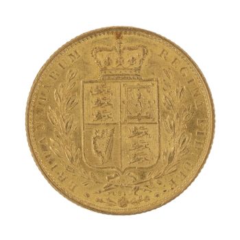 1864 Victoria Young Head UK Full Sovereign Coin