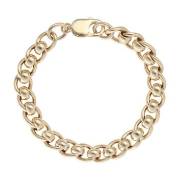 9ct Yellow Gold Rollerball Bracelet 7.5"
