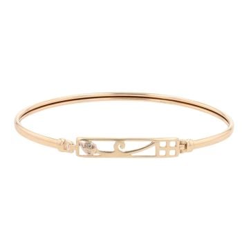 9ct Yellow Gold 0.02ct Diamond Rennie Mac Bangle