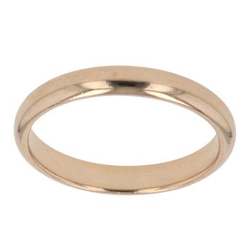 18ct Yellow Gold Plain 3mm Wedding Band